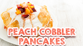 make peach cobbler pancakes